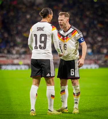 Leipzig, Germany 17th Nov 2025 Goal celebration Leroy Sane DFB Joshua Kimmich DFB Germany Slovakia Germany Slovakia 17 11 2025
