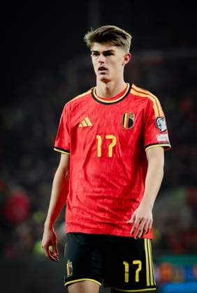 Belgium s Charles De Ketelaere pictured during a soccer game between Belgium s Red Devils and Liechtenstein, the last FIFA World Cup, WM, Weltmeisterschaft, Fussball 2026 qualification match, in Liege on Tuesday 18 November 2025. VIRGINIExLEFOUR x142534241x