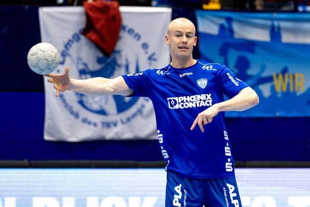 21 11 2025, xkwix, Handball, 1 Handball Bundesliga, DAIKIN HBL 2025 26, TBV Lemgo Lippe ThSV Eisenach, PHOENIX CONTACT Arena Leve Carstensen TBV Lemgo Lippe 21 NRW Germany