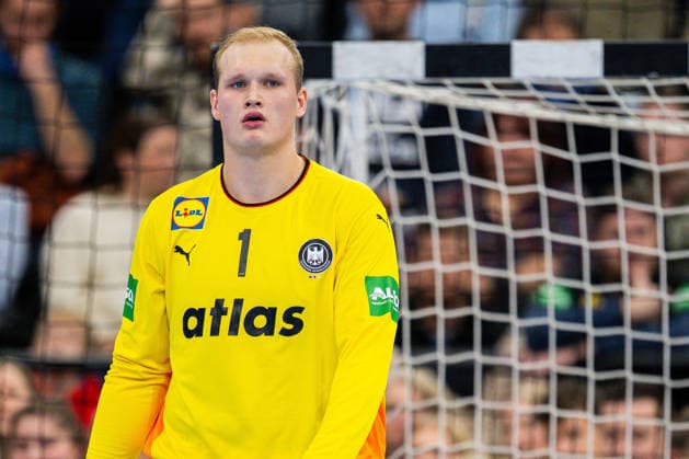 02 11 2025 Handball, international match, test match, SAP Garden Munich, Germany Iceland David Späth Germany