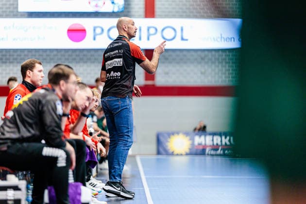 Davor Dominikovic TuS N Luebbecke, Coach GER, TuS N Luebbecke vs VfL Eintracht Hagen, Handball, 2 Bundesliga, Matchday 14, Season 2025 2026, 06 12 2025 GER, TuS N Luebbecke vs VfL Eintracht Hagen, Handball, 2 Bundesliga, Matchday 14, Season 2025 2026, 06 12 2025 Luebbecke Copyright: xEibner-Pressefoto JanxRollingerx EP_JSK