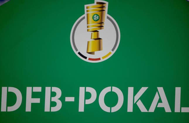 Hamburg, December 3, 2025 Football, DFB Pokal 2025 26, Hamburger SV Holstein Kiel Logo of the DFB Pokal DFL REGULATIONS PROHIBIT ANY USE OF PHOTOGRAPHS AS IMAGE SEQUENCES AND OR QUASI VIDEO