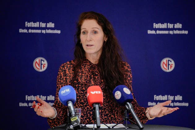 Press meeting with NFF Oslo 20251211 President of the Norwegian Football Association, Lise Klaveness attends press conference at Ullevaal Stadium to summarize the 2025 season and prospects for the 2026 World Cup Photo Stian Lysberg Solum NTB Oslo Norway EDITORIAL USE ONLY RESTRICTED USE FOR BETTING COMPANIES  Copyright: xStianxLysbergxSolumx xNTBx