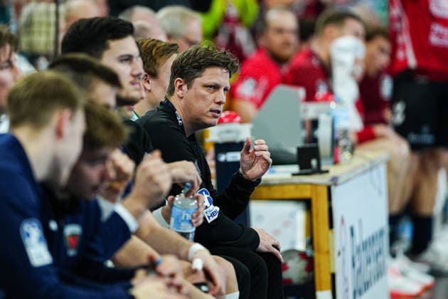 Nicolej Krickau Fuechse Berlin, Coach GER, SG Flensburg Handewitt vs Fuechse Berlin, Handball, Bundesliga, Matchday 16, Season 2026 2026, 11 12 2025 GER, SG Flensburg Handewitt vs Fuechse Berlin, Handball, Bundesliga, Matchday 16, Season 2026 2026, 11 12 2025 Flensburg Copyright: xEibner-Pressefoto MarcelxvonxFehrnx EP_MFN