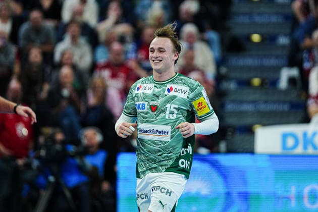 Tobias Schjoelberg Groendahl Fuechse Berlin, 15 GER, SG Flensburg Handewitt vs Fuechse Berlin, Handball, Bundesliga, Matchday 16, Season 2026 2026, 11 12 2025 GER, SG Flensburg Handewitt vs Fuechse Berlin, Handball, Bundesliga, Matchday 16, Season 2026 2026, 11 12 2025 Flensburg Copyright: xEibner-Pressefoto MarcelxvonxFehrnx EP_MFN