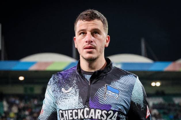 Diego Demme 6 Hertha BSC Berlin , Spvgg Greuther Fuerth vs Hertha BSC Berlin, Football, 2 Bundesliga, DFL, Saison 2025 2026, Hinrunde, 16 Spieltag, 12 12 2025 DFB regulations prohibit any use of photographs as image sequences and or quasi video Fuerth Bayern Germany Copyright: xkolbert-press MartinxAgüerax