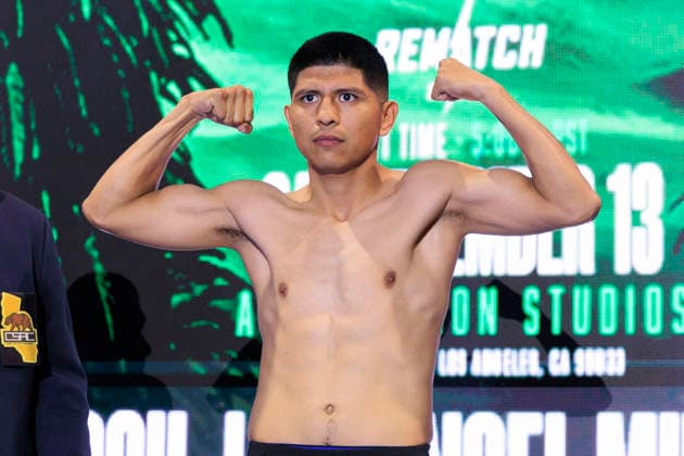 December 12, 2025, Los Angeles, California, USA: Marco Antonio Juarez Rodriguez during the CMH 2: Rematch Season Ceremonial Weigh-ins on Friday December 12, 2025 at the ACE Mission Studios in Los Angeles, California. ARIANA RUIZ PI Los Angeles USA - ZUMAp124 20251212_zaa_p124_023 Copyright: xArianaxRuizx