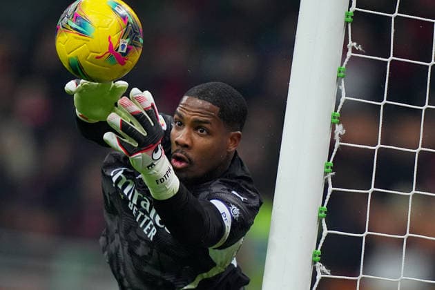 AC Milan s goalkeeper Mike Maignan during the Italy Cup Frecciarossa soccer match between Ac Milan and Roma at San Siro Stadium in Milan , North Italy - Wednesday, February 5 , 2025 . - Soccer .  Copyright: xSpada LaPressex