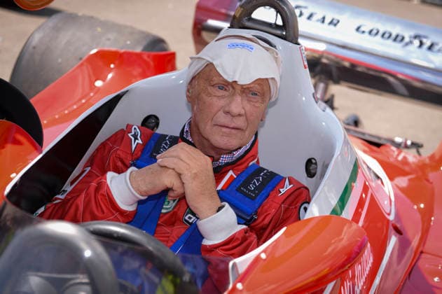 Formula 1 GP Austria the Former Austrian Formula 1 Racers and World Champion Niki Lauda 1949 2019 sits at 22 06 2014 during the Legends Parade before the grand Prize from Austria 2014 on the Red Bull Ring in Spielberg Styria at Tax its Ferrari 312 T2 this is the famous Model, with the Lauda 1976 and 1977 for Ferrari drove and with the he 1977 his second World Championship title won it is a the best known and successful Formula 1 Dare the 70 Years
