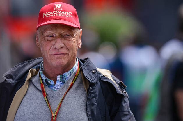 Formula 1 GP Austria the Former Austrian Formula 1 Racers and World Champion Niki Lauda 1949 2019 , Date at 21 06 2014 in Paddock the Red Bull Ring in Spielberg Styria the Size Prize from Osterreich 2014 took place at 22 June 2014 instead