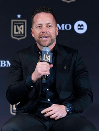 December 15, 2025, Los Angeles, California, USA: Marc Dos Santos is presented as the new head coach of the Los Angeles Football Club during a press conference, PK, Pressekonferenz on Monday December 15, 2025 at the BMO Stadium in Los Angeles, California. ARIANA RUIZ PI Los Angeles USA - ZUMAp124 20251215_zaa_p124_001 Copyright: xArianaxRuizx