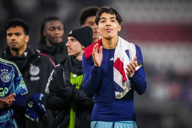 ROTTERDAM , 17-12-2025 , Sparta stadium ˜Het Kasteel™ , season 2025 2026 , Dutch KNVB Beker football , match between Excelsior Maasluis and Ajax , picture shows Ajax player Rayane Bounida Excelsior Maassluis - Ajax (cup)  x200249500x Copyright:
