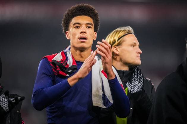 ROTTERDAM , 17-12-2025 , Sparta stadium ˜Het Kasteel™ , season 2025 2026 , Dutch KNVB Beker football , match between Excelsior Maasluis and Ajax , picture shows Ajax player Aaron Bouwman Excelsior Maassluis - Ajax (cup)  x200249522x Copyright: