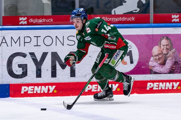 Donald D J Busdeker Augsburger Panther, 14 GER, Augsburger Panther vs Straubing Tigers, Ice Hockey, DEL, Matchday 30, Season 2025 2026, 21 12 2025 GER, Augsburger Panther vs Straubing Tigers, Ice Hockey, DEL, Matchday 30, Season 2025 2026, 21 12 2025 Augsburg Copyright: xEibner-Pressefoto FranzxFeinerx EP_HFR