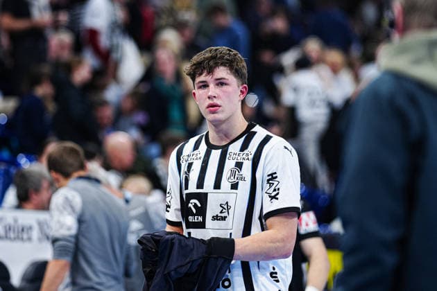 Rasmus Ankermann THW Kiel, 22 GER, THW Kiel vs HC Erlangen, Handball, 1 Bundesliga, Matchday 19, Season 2025 2026, 26 12 2025 GER, THW Kiel vs HC Erlangen, Handball, 1 Bundesliga, Matchday 19, Season 2025 2026, 26 12 2025 Kiel Copyright: xEibner-Pressefoto MarcelxvonxFehrnx EP_MFN
