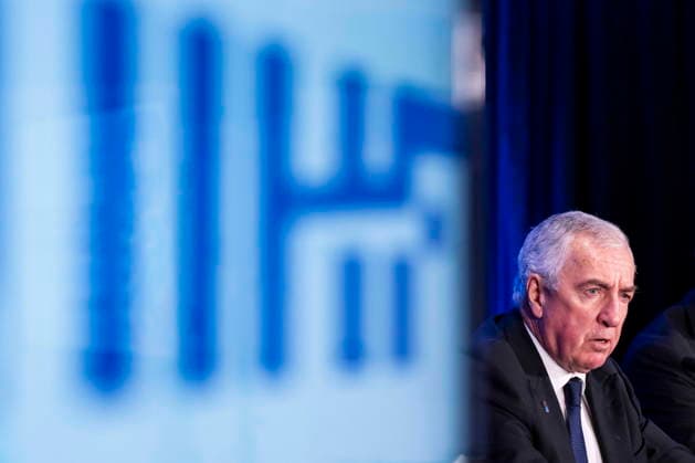 January 5, 2026, St. Paul, Mn, United States: International Ice hockey, Eishockey Federation president Luc Tardif at a press conference, PK, Pressekonferenz in St. Paul, Minn., on Monday, Jan. 5, 2026. Canada News - January 5, 2026 - ZUMA Jan 20260105_zaf_c35_040 Copyright: xChristopherxKatsarovx