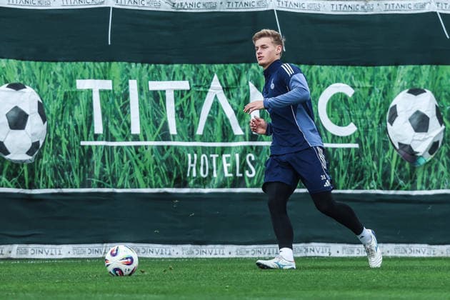 Sports, Football, 3 League Season 2025 2026 Training MSV Duisburg Training Camp MSV Duisburg 08 01 2026, Titanic Deluxe Golf Belek Gabriel Sadlek MSV Duisburg, 38 Belek Titanic Deluxe Golf Belek Turkey