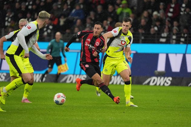 Younes Ebnoutalib Eintracht Frankfurt prevails Frankfurt 09 01 2026 Eintracht Frankfurt vs Borussia Dortmund, Deutsche Bank Park, Matchday 16 Bundesliga