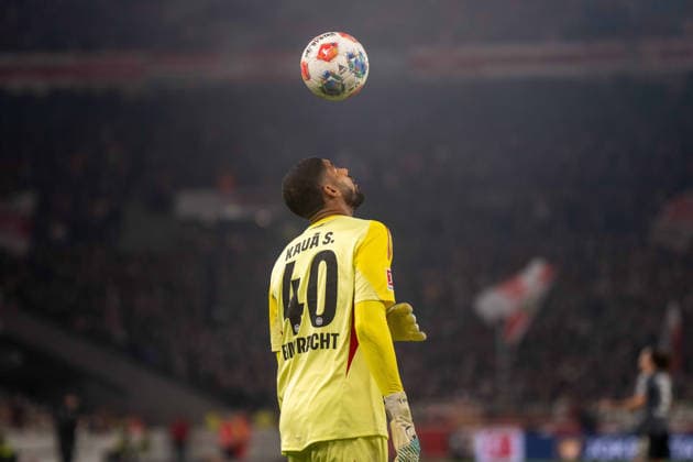 Goalkeeper Kaua Santos Eintracht Frankfurt xettx, Germany, Stuttgart, 13 01 2026, Football, Bundesliga VfB Stuttgart vs Eintracht Frankfurt, Season 2025 2026, Matchday 17, MHP Arena DFL DFB REGULATIONS PROHIBIT ANY USE OF PHOTOGRAPHS AS IMAGE SEQUENCES AND OR QUASI VIDEO
