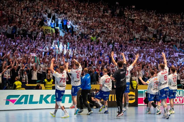 European Handball Championship, Montenegro Faroe Islands Baerum 20260118 Faroe Islands players after the European Championship handball match between the Faroe Islands and Montenegro in Unity Arena Photo Cornelius Poppe NTB Baerum Norway EDITORIAL USE ONLY RESTRICTED USE FOR BETTING COMPANIES  Copyright: xCorneliusxPoppex xNTBx