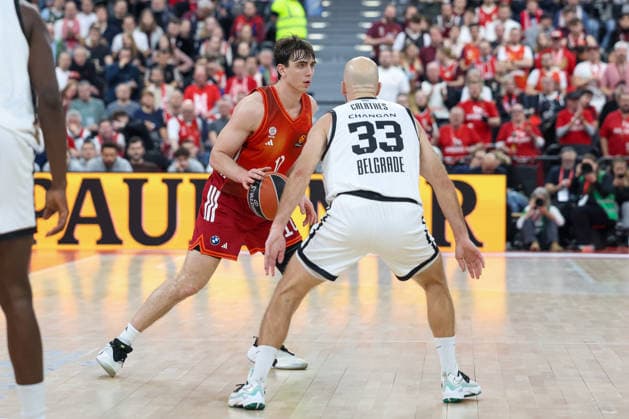 Justinian Jessup FC Bayern Basketball, 10 with Nick Calathes Partizan Mozzart Bet Belgrade, 33 , GER, FC Bayern Basketball vs Partizan Mozzart Bet Belgrade, Basketball, Euroleague, Matchday 23, Season 2025 2026, 20 01 2026, GER, FC Bayern Basketball vs Partizan Mozzart Bet Belgrade, Basketball, Euroleague, Matchday 23, Season 2025 2026, 20 01 2026 Munich Copyright: xEibner-Pressefoto JennixMaulx EP_JML