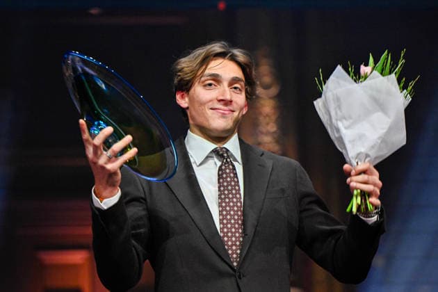 STOCKHOLM, SWEDEN 20260120 Armand Duplantis, pole vaulter, receives the Athletes of the Year award during the Atea Athletics Gala at Berns in Stockholm STOCKHOLM SWEDEN x10430x  Copyright: xChristinexOlsson TTx FRIIDROTTSGALAN 2026