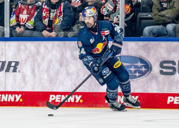 Ryan Murphy EHC Red Bull Muenchen, 24 was responsible for the 1-0 goal GER, EHC Red Bull Muenchen vs Fischtown Pinguins Bremerhaven, Ice Hockey, DEL, Matchday 42, Season 2025 2026, 23 01 2026 GER, EHC Red Bull Muenchen vs Fischtown Pinguins Bremerhaven, Ice Hockey, DEL, Matchday 42, Season 2025 2026, 23 01 2026 Muenchen Copyright: xEibner-Pressefoto HeikexFeinerx EP_HFR