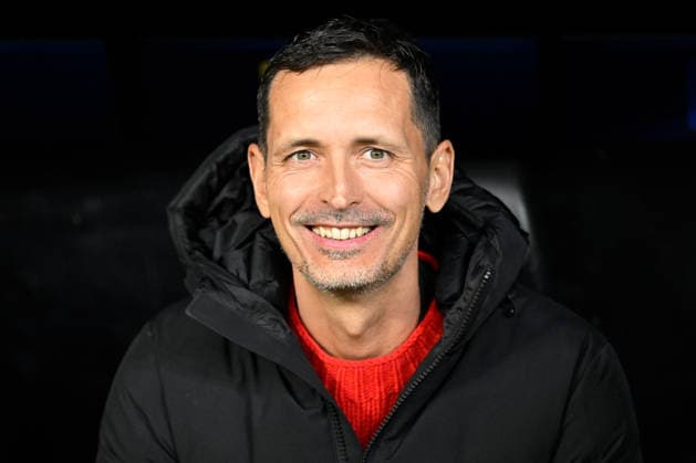 Frankfurt, Deutsche Bank Park, 26 11 25, GER, Men, UEFA Champions Leaugue, Season 2025 2026, Eintracht Frankfurt Atalanta Bergamo Picture Coach Dino TOPPMOELLER Frankfurt UEFA regulations prohibit any use of photographs as image sequences and or quasi video Hessen Germany