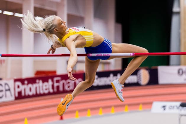 260201 Louise Ekman of Sweden competes in women™s high jump during Nordenkampen 2026 on February 1, 2026 in Karlstad Photo Magnus Andersson BILDBYRAN COP 308 MN0220 friidrott athletics friidrett nordenkampen bbeng  Copyright: MAGNUSxANDERSSON BB260201MN089