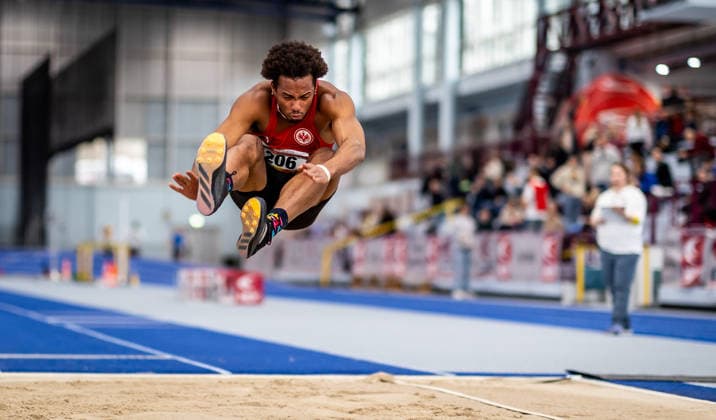 Hessian Indoor Championships Men, Women and Youth U18 Frankfurt, 01 02 2026 Fred Isaac Fleurisson Eintracht Frankfurt e V in Mens Long Jump Hessian Indoor Championships Men and Women and Youth U18 on 01 02 2026 at the Leichtathletikhalle Kalbach in Frankfurt Hessen Copyright: xBEAUTIFULxSPORTS R.xSchmittx