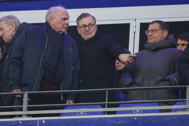 1 Bundesliga Hamburger SV FC Bayern Munich on 31 01 2026 at the Volksparkstadion in Hamburg Honorary President Honorary President Uli Hoeneß Hoeness Munich Chairman of the Board Jan Christian Dreesen Munich and Chief Sports Officer Max Eberl Munich MH