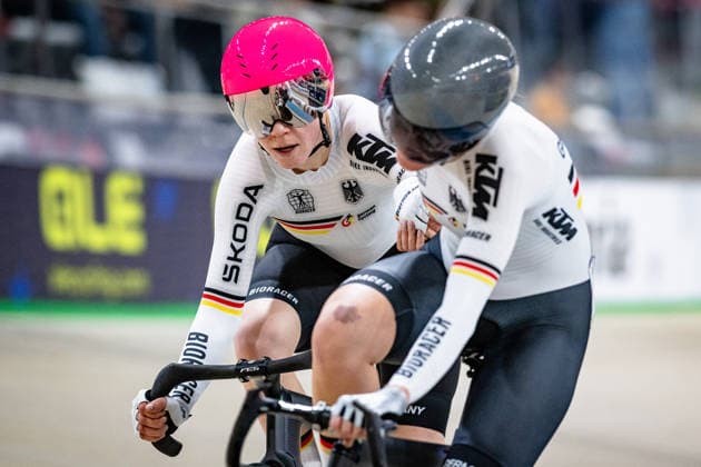 TEUTENBERG Lea Lin, REIßNER Lena Charlotte UEC Track Cycling European Championships Konya 2026 TEUTENBERG Lea Lin REIßNER Lena Charlotte GER Geermany Landscape horizontal Landscape Event Event UEC Track Cycling European Championships 2026 Category Category Cycling Track Cycling European Championships Location Location Asia Türkiye Konya Discipline Madison Category Elite Women Distance 30 km Date Date 05 02 2026 Thursday Day 5