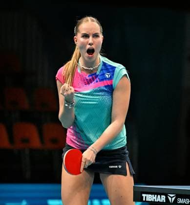 Annett Kaufmann, Germany, SV DJK Kolbermoor, reaches the last 16 of the Europe Top 16 Europe Top 16 Cup 2026 at the Salle Omnisport du Pierrier in Montreux 5 February Annett Kaufmann, Germany, SV DJK Kolbermoor, U19 World Champion 2024 and German Champion 2025, reaches the last 16 on her debut with a victory over Anna Hursey Wales in the second qualifying round of the Europe Top 16 Montreux Montreux Clarens, Salle Omnisport du Pierrier Vaud Switzerland
