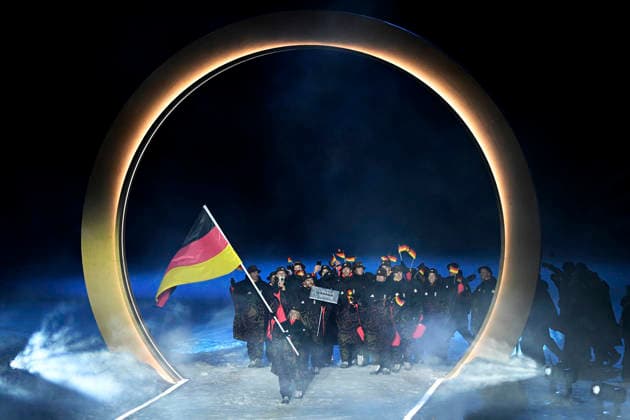 SCHMID Katharina Team Germany Flag bearer of the German team in Predazzo Olympic Opening Ceremony 2026 in Predazzo Olympics Olympic Winter Games 2026 Milan Cortina 06 22 February 2026 in Italy on 06 02 2026 in Predazzo Copyright: xx