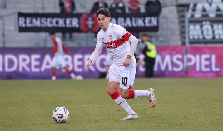 07 02 2026, Germany, Aspach Football VfB Stuttgart II 1860 Munich, Nicolas Sessa VfB II