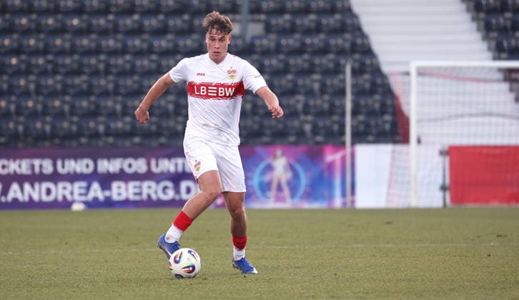 07 02 2026, Germany, Aspach Football VfB Stuttgart II 1860 Munich, Christopher Olivier VfB II