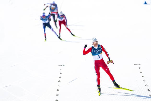 260208 Johannes Hosflot Klaebo of Norway celebrates as he is about to win the men s 20 km cross country skiing skiathlon during day 2 of the 2026 Winter Olympics during day 2 of the 2026 Winter Olympics on February 8, 2026 in Val di Fiemme Photo Maxim ThorÃ BILDBYRAN kod MT MT0964 skidor cross country skiing langrenn olympic games olympics winter olympics os ol olympiska spel vinter os olympiske leker milano cortina 2026 milan cortina 2026 milano cortina 2026 olympic games milano cortina 2026 winter olympic games milano cortina os milano cortina ol vinter ol 2 bbeng herr skiathlon norge jubel  Copyright: MAXIMxTHORE BB260208MT085