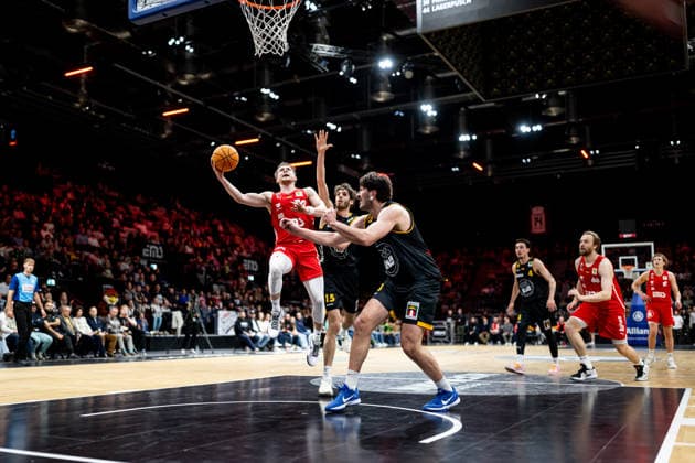 08 02 2026 Basketball Season 2025 2026 2 Bundesliga Pro A 22 Matchday Nuremberg Falcons Basketball Club NBC Bozic Estriche Knights Kirchheim ThHa xthxhax Vincent Friederici 30, Nuremberg Falcons BC NBC