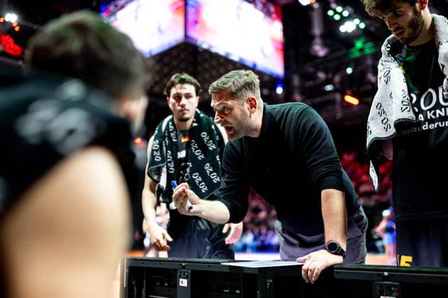 08 02 2026 Basketball Season 2025 2026 2 Bundesliga Pro A 22 Matchday Nuremberg Falcons Basketball Club NBC Bozic Estriche Knights Kirchheim ThHa xthxhax Igor Perovic Coach, Headcoach, Kirchheim Knights
