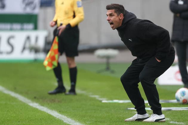 2 Bundesliga Hannover 96 Holstein Kiel on 08 02 2026 at the Heinz von Heiden Arena in Hannover Coach Marcel Rapp Kiel MH