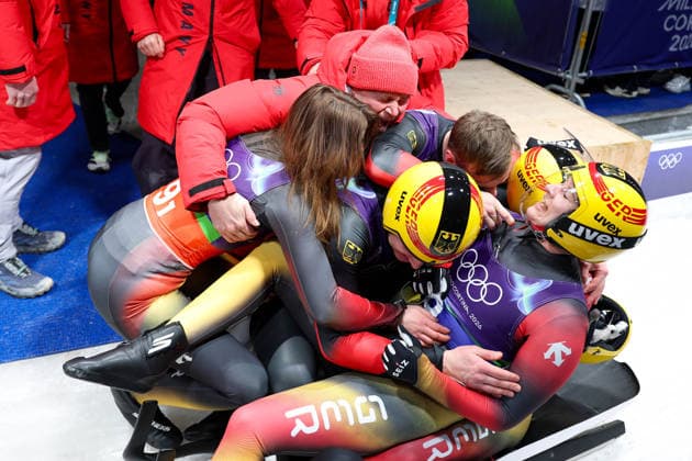 Olympic Winter Games Milano Cortina 2026 Luge Team Relay on 12 02 2026 at the Cortina Sliding Center in Cortina d™Ampezzo Team Germany wins the gold medal xMSx