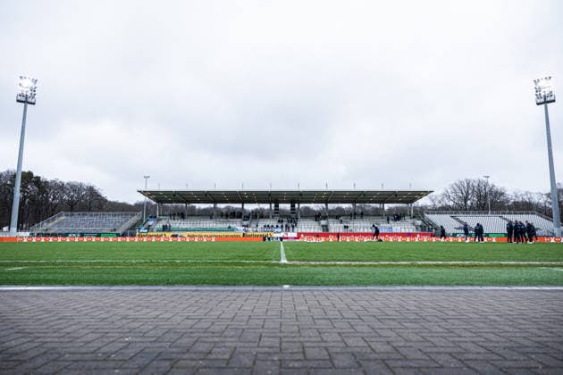 Germany Soccer 3 Liga 2025 2026, 24 Matchday TSV Havelse vs 1860 Munich Eilenriedestadion Hannover Stadion, Logo, TSV Havelse, Crest, Club Copyright: xx