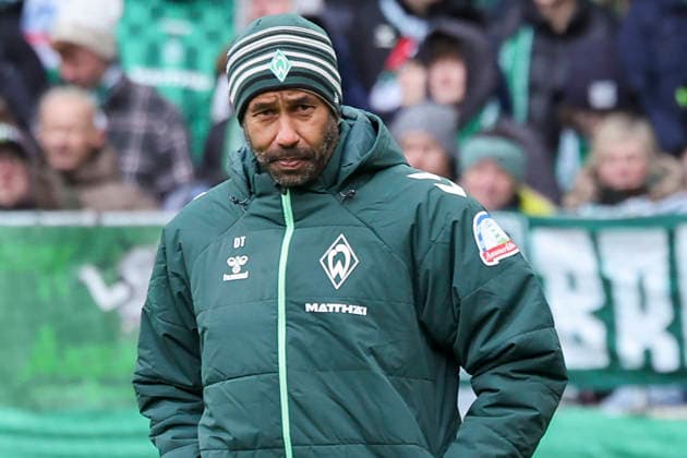 Trainer Daniel Thioune Werder Bremen looks dejected, Bundesliga, SV Werder Bremen v FC Bayern München, Weserstadion on February 14, 2026 in Bremen, Germany Photo by Marco Steinbrenner DeFodi Images Trainer Daniel Thioune Werder Bremen looks dejected, Bundesliga, SV Werder Bremen v FC Bayern München, Weserstadion, February 14, 2026 in Bremen, Germany Photo by Marco Steinbrenner DeFodi Images DFL regulations prohibit any use of photographs as image sequences and or quasi video