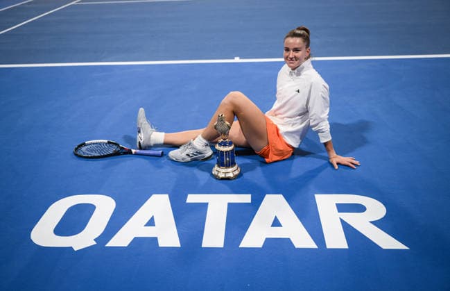 Qatar TotalEnergies Open 2026 Final, victory ceremony, winner Karolina Muchova CZE Karolina Muchova CZE