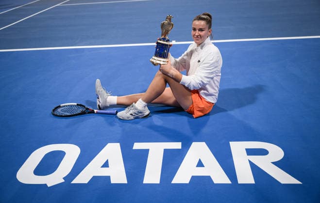 Qatar TotalEnergies Open 2026 Final, victory ceremony, winner Karolina Muchova CZE Karolina Muchova CZE