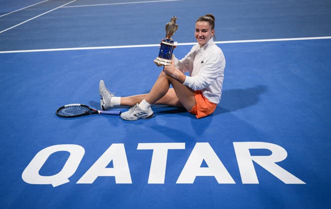 Qatar TotalEnergies Open 2026 Final, victory ceremony, winner Karolina Muchova CZE Karolina Muchova CZE