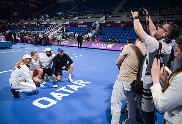 Qatar TotalEnergies Open 2026 Final, victory ceremony, winner Karolina Muchova CZE Karolina Muchova CZE