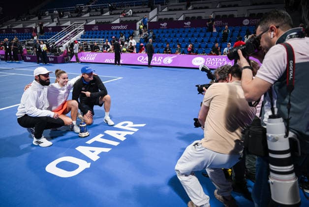 Qatar TotalEnergies Open 2026 Final, victory ceremony, winner Karolina Muchova CZE Karolina Muchova CZE