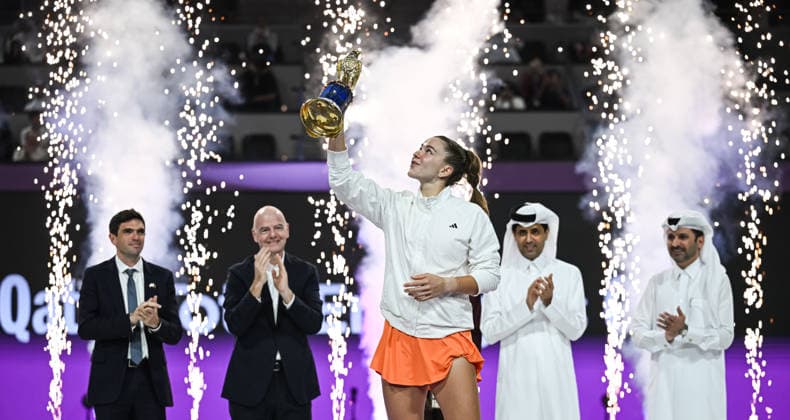 Qatar TotalEnergies Open 2026 Final, victory ceremony, winner Karolina Muchova CZE Karolina Muchova CZE