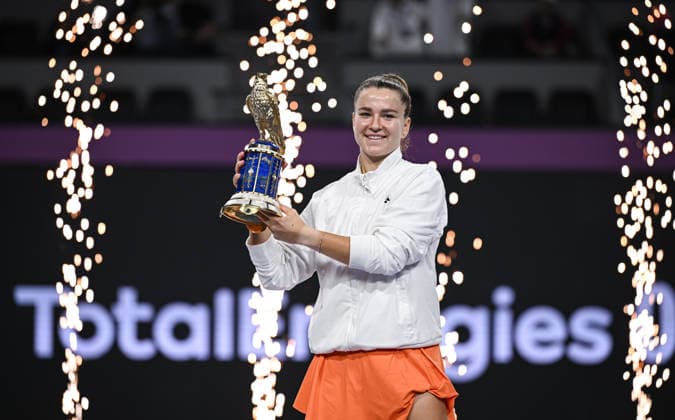 Qatar TotalEnergies Open 2026 Final, victory ceremony, winner Karolina Muchova CZE Karolina Muchova CZE